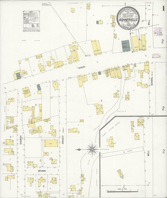 Sanborn Fire Insurance Map from Rohnerville, Humboldt County, California (1909), Sheet #0001 - Complete Map Set gallery image, historic Sanborn map, vintage wall art, California California