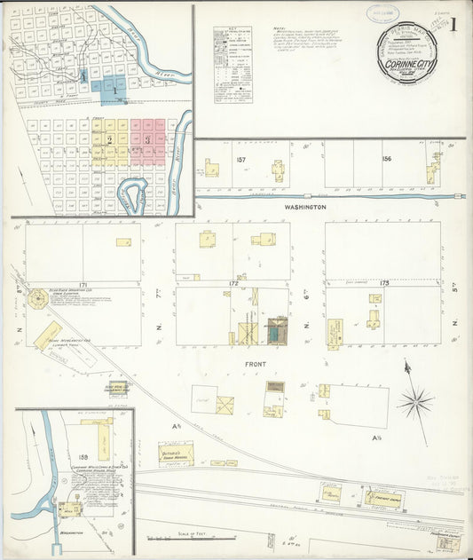Sanborn Fire Insurance Map from Corinne, Box Elder County, Utah (1898), Sheet #0001 - Complete Map Set gallery image, historic Sanborn map, vintage wall art, Utah Utah