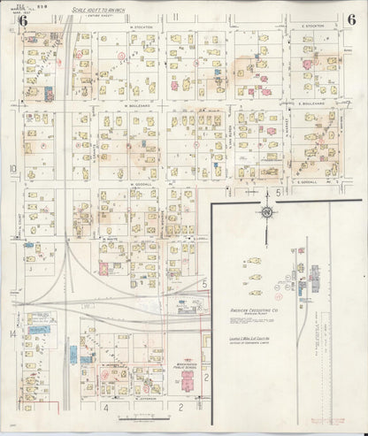Sanborn Fire Insurance Map from Marion, Williamson County, Illinois (1946), Sheet #0006 - Complete Map Set gallery image, historic Sanborn map, vintage wall art, Illinois Illinois