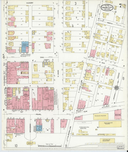 Sanborn Fire Insurance Map from Union City, Randolph County, Indiana (1911), Sheet #0007 - Complete Map Set gallery image, historic Sanborn map, vintage wall art, Indiana Indiana
