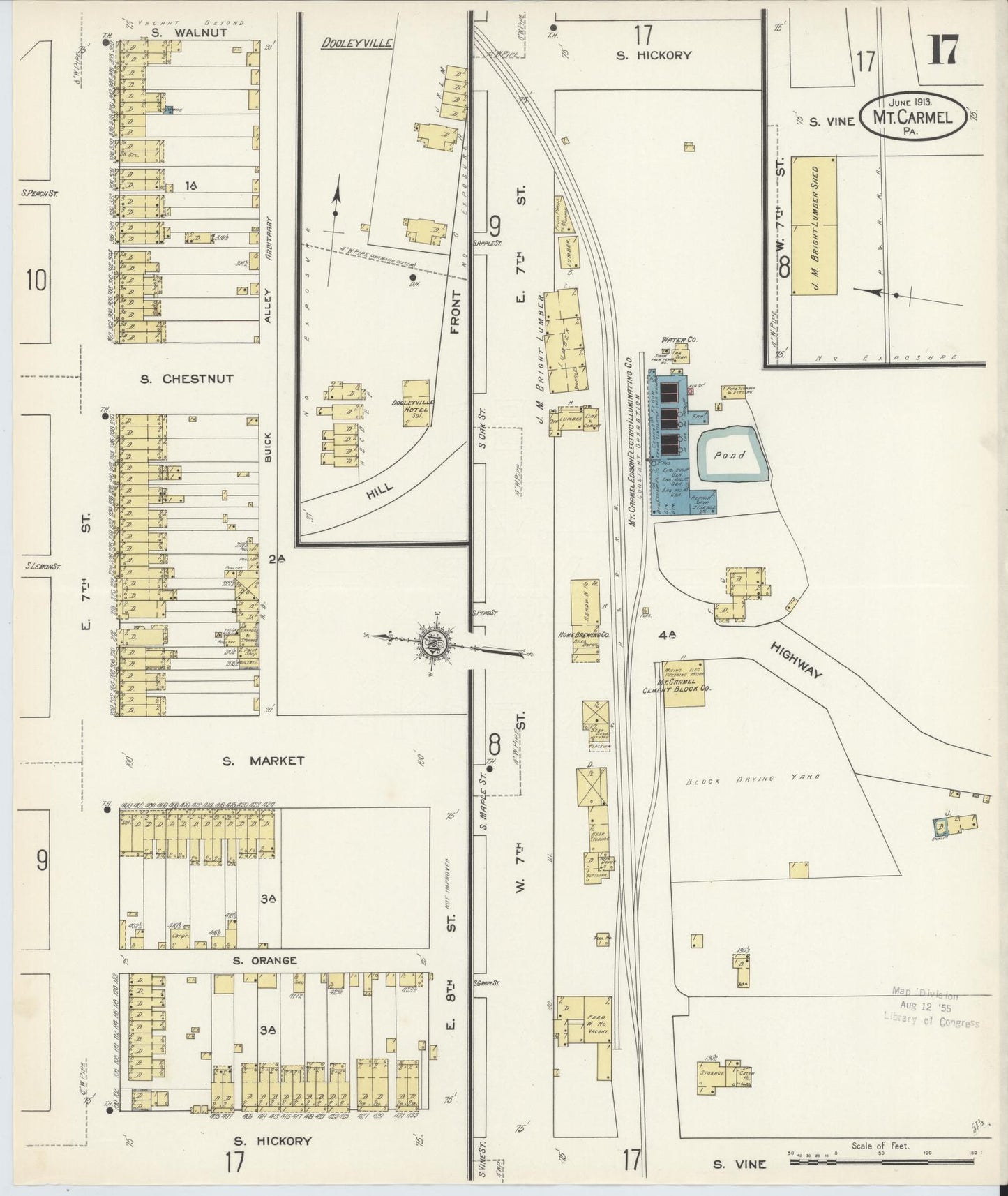Sanborn Fire Insurance Map from Mount Carmel, Northumberland County, Pennsylvania (1913), Sheet #0017 - Complete Map Set gallery image, historic Sanborn map, vintage wall art, Pennsylvania Pennsylvania