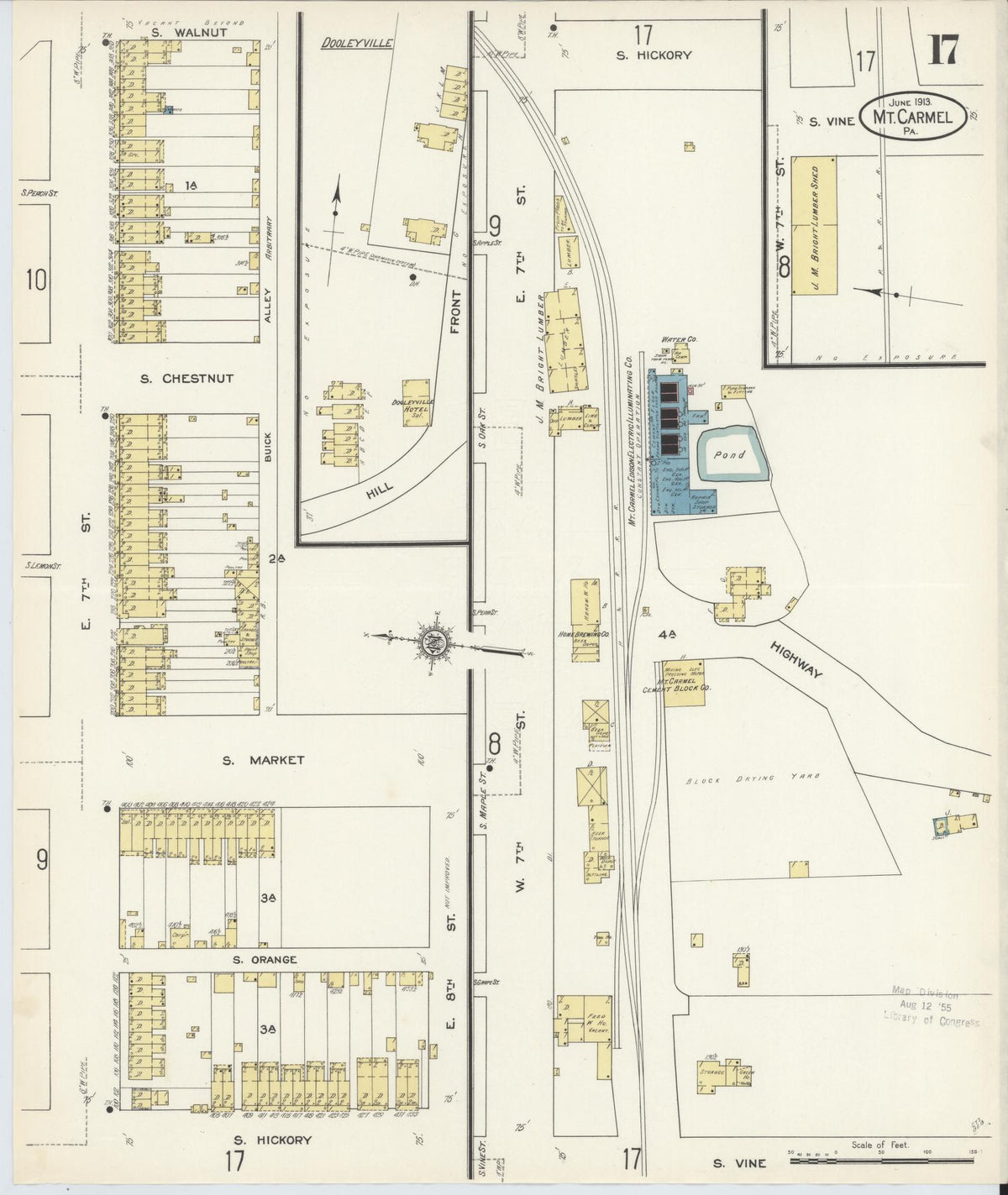 Sanborn Fire Insurance Map from Mount Carmel, Northumberland County, Pennsylvania (1913), Sheet #0017 - Complete Map Set gallery image, historic Sanborn map, vintage wall art, Pennsylvania Pennsylvania