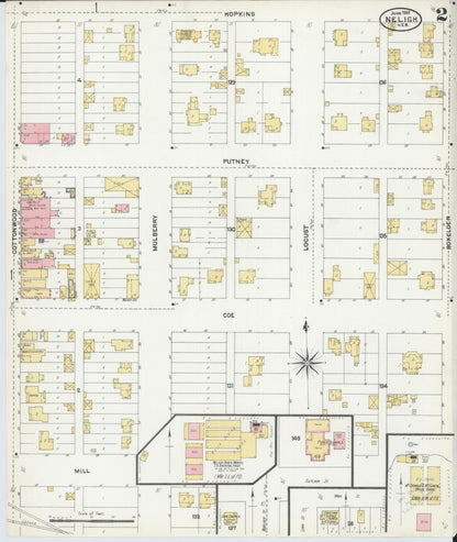 Sanborn Fire Insurance Map from Neligh, Antelope County, Nebraska (1904), Sheet #0002 - Complete Map Set gallery image, historic Sanborn map, vintage wall art, Nebraska Nebraska