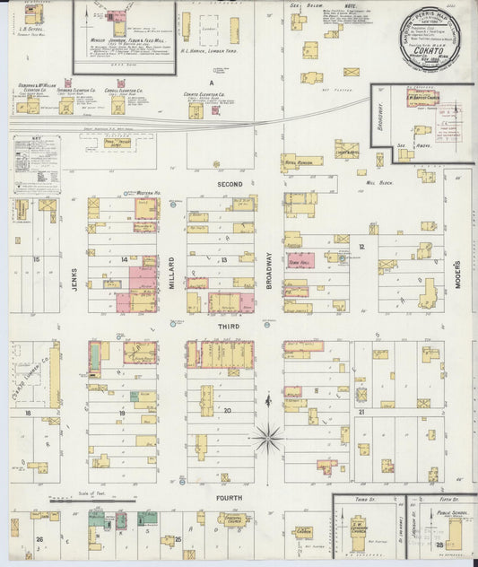 Sanborn Fire Insurance Map from Cokato, Wright County, Minnesota (1899), Sheet #0001 - Historic Sanborn Fire Insurance Map Print, vintage old map wall art, antique decor, genealogy gift, Minnesota Minnesota map