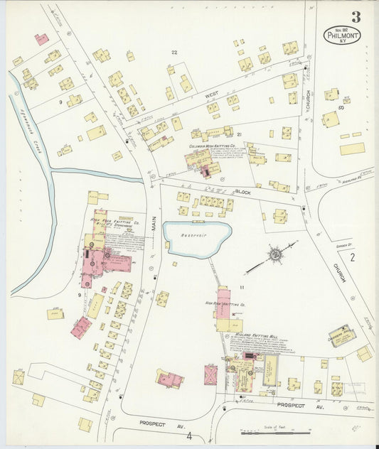 Sanborn Fire Insurance Map from Philmont, Columbia County, New York (1912), Sheet #0003 - Historic Sanborn Fire Insurance Map Print, vintage old map wall art, antique decor, genealogy gift, New York New York map