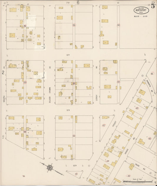 Sanborn Fire Insurance Map from Northport, Stevens County, Washington (1929), Sheet #0005 - Historic Sanborn Fire Insurance Map Print, vintage old map wall art, antique decor, genealogy gift, Washington Washington map