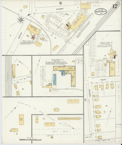 Sanborn Fire Insurance Map from Herkimer, Herkimer County, New York (1906), Sheet #0017 - Complete Map Set gallery image, historic Sanborn map, vintage wall art, New York New York