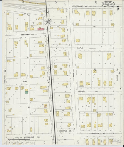 Sanborn Fire Insurance Map from Chicago Junction, Huron County, Ohio (1899), Sheet #0005 - Historic Sanborn Fire Insurance Map Print, vintage old map wall art, antique decor, genealogy gift, Ohio Ohio map