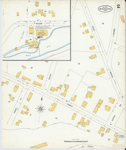 Sanborn Fire Insurance Map from Winchendon, Worcester County, Massachusetts (1904), Sheet #0002 - Complete Map Set gallery image, historic Sanborn map, vintage wall art, Massachusetts Massachusetts