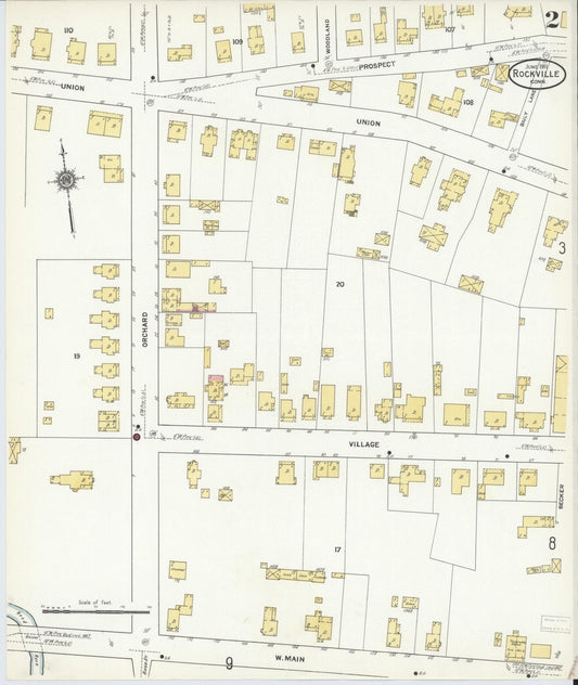 Sanborn Fire Insurance Map from Rockville, Tolland County, Connecticut (1911), Sheet #0002 - Historic Sanborn Fire Insurance Map Print, vintage old map wall art, antique decor, genealogy gift, Connecticut Connecticut map