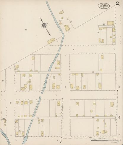 Sanborn Fire Insurance Map from Los Banos, Merced County, California (1920), Sheet #0002 - Complete Map Set gallery image, historic Sanborn map, vintage wall art, California California