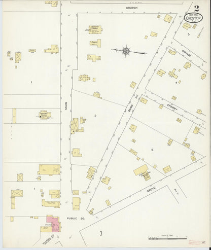 Sanborn Fire Insurance Map from Chester, Morris County, New Jersey (1912), Sheet #0002 - Historic Sanborn Fire Insurance Map Print, vintage old map wall art, antique decor, genealogy gift, New Jersey New Jersey map