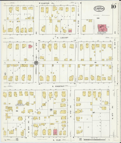 Sanborn Fire Insurance Map from Canton, Fulton County, Illinois (1917), Sheet #0010 - Complete Map Set gallery image, historic Sanborn map, vintage wall art, Illinois Illinois