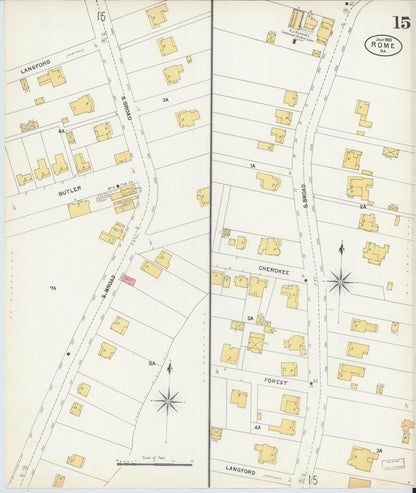 Sanborn Fire Insurance Map from Rome, Floyd County, Georgia (1903), Sheet #0015 - Complete Map Set gallery image, historic Sanborn map, vintage wall art, Georgia Georgia