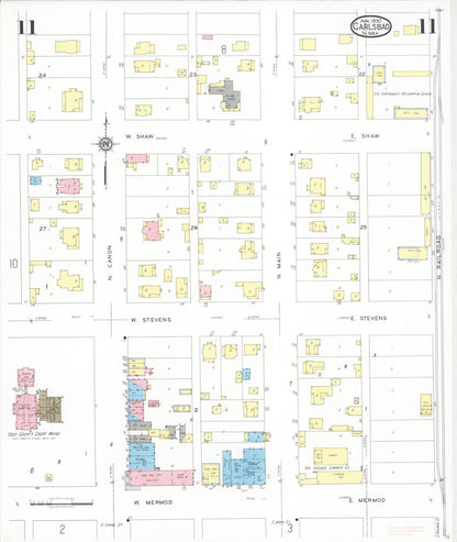 Sanborn Fire Insurance Map from Carlsbad, Eddy County, New Mexico (1930), Sheet #0011 - Complete Map Set gallery image, historic Sanborn map, vintage wall art, New Mexico New Mexico