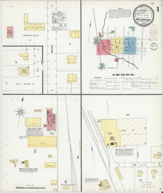 Sanborn Fire Insurance Map from Nacogdoches, Nacogdoches County, Texas (1900), Sheet #0001 - Complete Map Set gallery image, historic Sanborn map, vintage wall art, Texas Texas