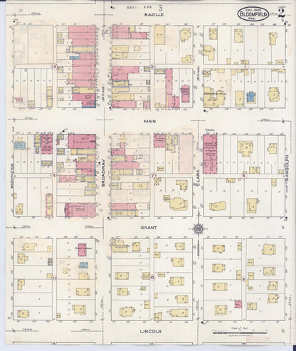 Sanborn Fire Insurance Map from Bloomfield, Knox County, Nebraska (1938), Sheet #0002 - Complete Map Set gallery image, historic Sanborn map, vintage wall art, Nebraska Nebraska