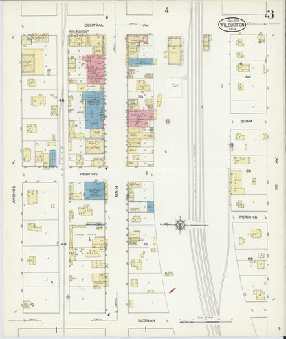 Sanborn Fire Insurance Map from Wilburton, Latimer County, Oklahoma (1913), Sheet #0003 - Complete Map Set gallery image, historic Sanborn map, vintage wall art, Oklahoma Oklahoma