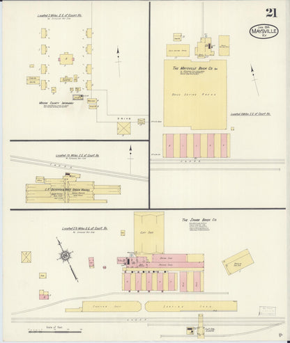 Sanborn Fire Insurance Map from Maysville, Mason County, Kentucky (1914), Sheet #0021 - Complete Map Set gallery image, historic Sanborn map, vintage wall art, Kentucky Kentucky