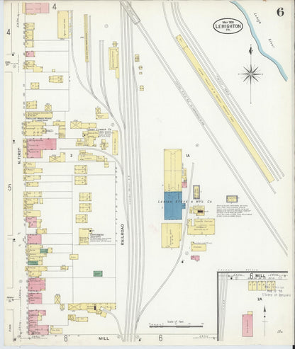 Sanborn Fire Insurance Map from Lehighton, Carbon County, Pennsylvania (1908), Sheet #0006 - Complete Map Set gallery image, historic Sanborn map, vintage wall art, Pennsylvania Pennsylvania