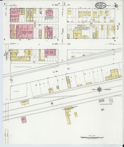 Sanborn Fire Insurance Map from Douglas, Converse County, Wyoming (1920), Sheet #0006 - Complete Map Set gallery image, historic Sanborn map, vintage wall art, Wyoming Wyoming