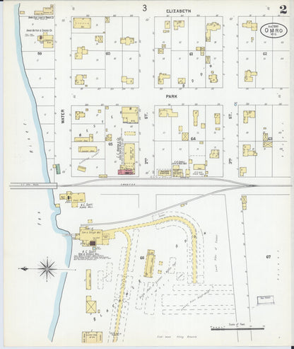 Sanborn Fire Insurance Map from Omro, Winnebago County, Wisconsin (1900), Sheet #0002 - Complete Map Set gallery image, historic Sanborn map, vintage wall art, Wisconsin Wisconsin