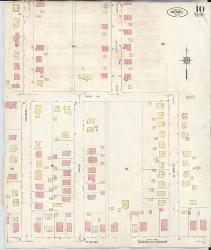 Sanborn Fire Insurance Map from Midvale, Salt Lake County, Utah (1942), Sheet #0010 - Complete Map Set gallery image, historic Sanborn map, vintage wall art, Utah Utah
