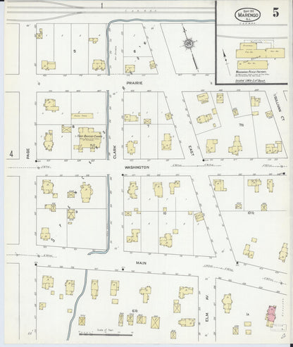 Sanborn Fire Insurance Map from Marengo, McHenry County, Illinois (1912), Sheet #0005 - Complete Map Set gallery image, historic Sanborn map, vintage wall art, Illinois Illinois