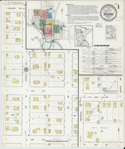 Sanborn Fire Insurance Map from Windom, Cottonwood County, Minnesota. (1917) – Map View
