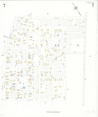 Sanborn Fire Insurance Map from Bellefonte, New Castle County, Delaware (1936), Sheet #0007 - Complete Map Set gallery image, historic Sanborn map, vintage wall art, Delaware Delaware