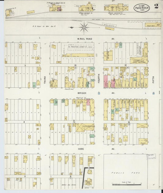 Sanborn Fire Insurance Map from Park River, Walsh County, North Dakota (1898), Sheet #0003 - Historic Sanborn Fire Insurance Map Print, vintage old map wall art, antique decor, genealogy gift, North Dakota North Dakota map