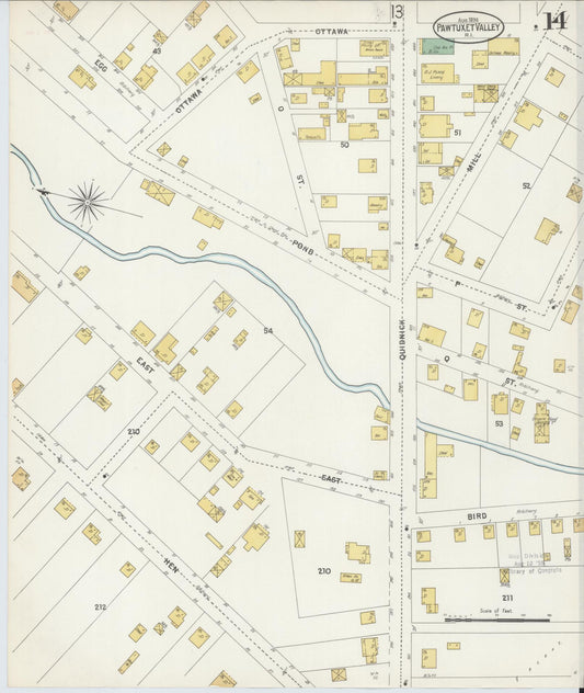 Sanborn Fire Insurance Map from Pawtuxet Valley, Kent and Providence Counties, Rhode Island (1898), Sheet #0014 - Historic Sanborn Fire Insurance Map Print, vintage old map wall art, antique decor, genealogy gift, Washington Washington map