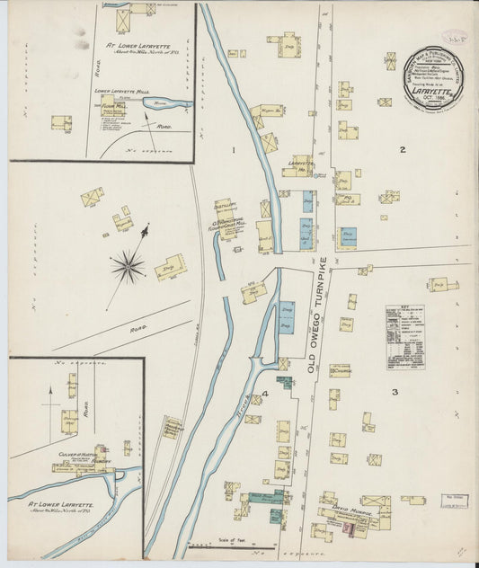 Sanborn Fire Insurance Map from Lafayette, Sussex County, New Jersey. (1886) – Historic Sanborn Fire Insurance Map Print