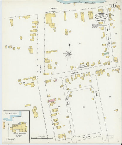 Sanborn Fire Insurance Map from Easton, Talbot County, Maryland (1896), Sheet #0010 - Complete Map Set gallery image, historic Sanborn map, vintage wall art, Maryland Maryland