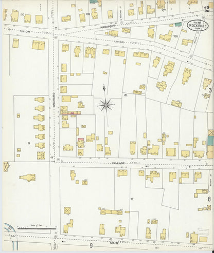 Sanborn Fire Insurance Map from Rockville, Tolland County, Connecticut (1903), Sheet #0002 - Complete Map Set gallery image, historic Sanborn map, vintage wall art, Connecticut Connecticut