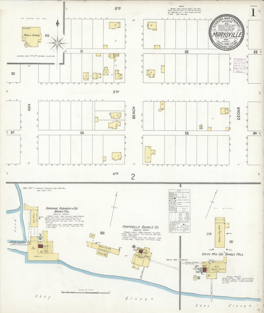 Sanborn Fire Insurance Map from Marysville, Snohomish County, Washington (1902), Sheet #0001 - Complete Map Set gallery image, historic Sanborn map, vintage wall art, Washington Washington