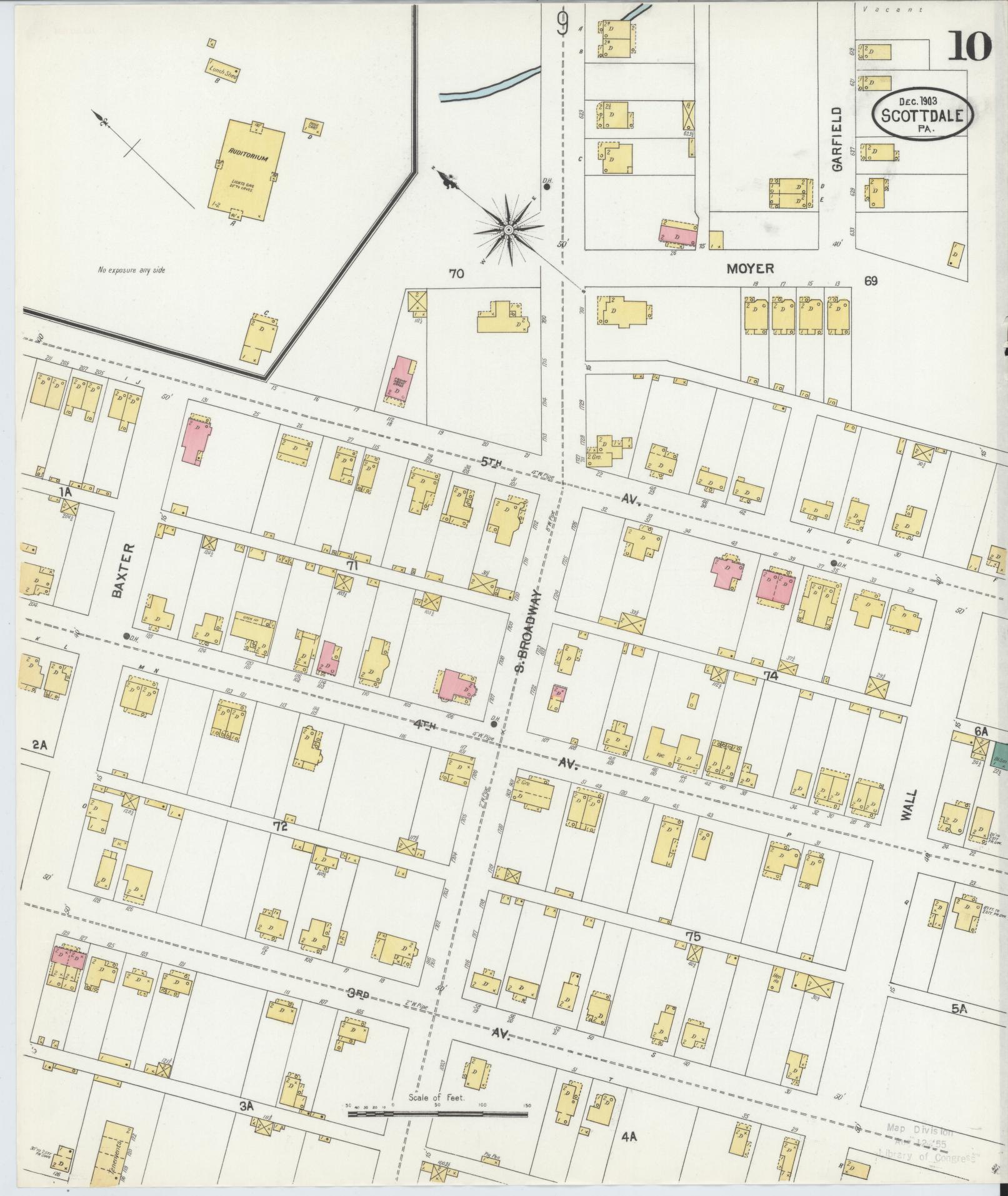 Sanborn Fire Insurance Map from Scottdale, Westmoreland County, Pennsylvania (1903), Sheet #0010 - Complete Map Set gallery image, historic Sanborn map, vintage wall art, Pennsylvania Pennsylvania