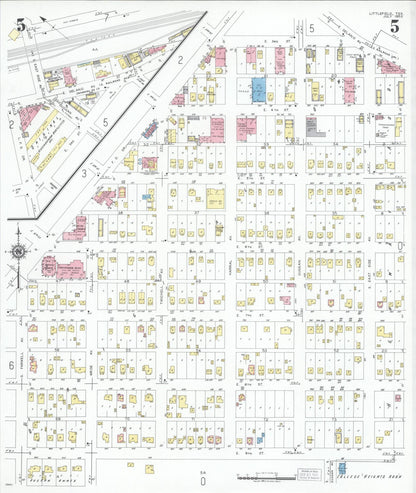 Sanborn Fire Insurance Map from Littlefield, Lamb County, Texas (1950), Sheet #0005 - Complete Map Set gallery image, historic Sanborn map, vintage wall art, Texas Texas
