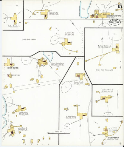 Sanborn Fire Insurance Map from Galena, Cherokee County, Kansas (1900), Sheet #0015 - Complete Map Set gallery image, historic Sanborn map, vintage wall art, Kansas Kansas