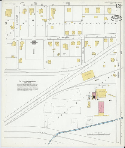 Sanborn Fire Insurance Map from Searcy, White County, Arkansas (1919), Sheet #0012 - Complete Map Set gallery image, historic Sanborn map, vintage wall art, Arkansas Arkansas