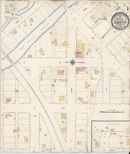 Sanborn Fire Insurance Map from Elberton, Whitman County, Washington (1929), Sheet #0001 - Complete Map Set gallery image, historic Sanborn map, vintage wall art, Washington Washington