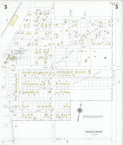 Sanborn Fire Insurance Map from Garland, Dallas County, Texas (1947), Sheet #0005 - Historic Sanborn Fire Insurance Map Print, vintage old map wall art, antique decor, genealogy gift, Texas Texas map