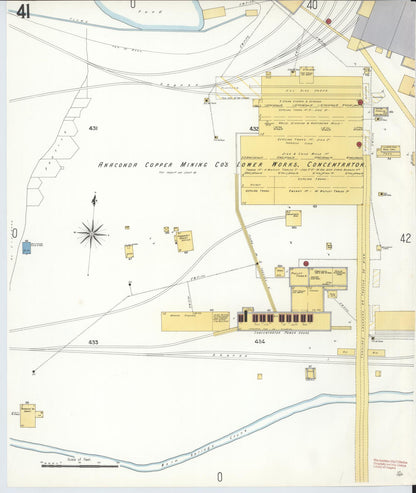 Sanborn Fire Insurance Map from Anaconda, Deer Lodge County, Montana (1903), Sheet #0040 - Complete Map Set gallery image, historic Sanborn map, vintage wall art, Montana Montana