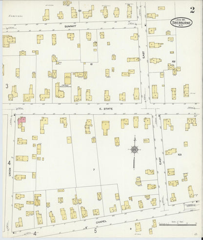 Sanborn Fire Insurance Map from Sherburne, Chenango County, New York (1911), Sheet #0002 - Complete Map Set gallery image, historic Sanborn map, vintage wall art, New York New York