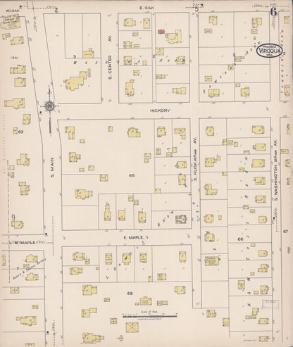 Sanborn Fire Insurance Map from Viroqua, Vernon County, Wisconsin (1922), Sheet #0006 - Historic Sanborn Fire Insurance Map Print, vintage old map wall art, antique decor, genealogy gift, Wisconsin Wisconsin map