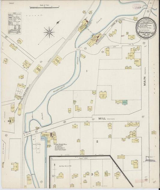 Sanborn Fire Insurance Map from Stanfordville, Dutchess County, New York (1887), Sheet #0001 - Historic Sanborn Fire Insurance Map Print, vintage old map wall art, antique decor, genealogy gift, New York New York map