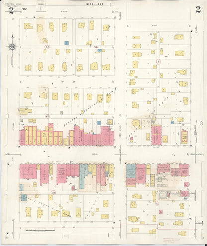 Sanborn Fire Insurance Map from Kenyon, Goodhue County, Minnesota (1944), Sheet #0002 - Historic Sanborn Fire Insurance Map Print, vintage old map wall art, antique decor, genealogy gift, Minnesota Minnesota map