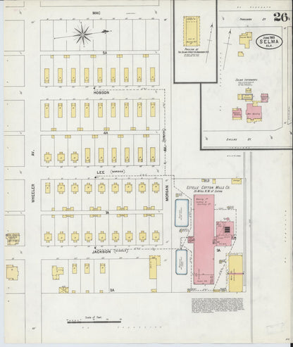 Sanborn Fire Insurance Map from Selma, Dallas County, Alabama (1903), Sheet #0026 - Complete Map Set gallery image, historic Sanborn map, vintage wall art, Alabama Alabama