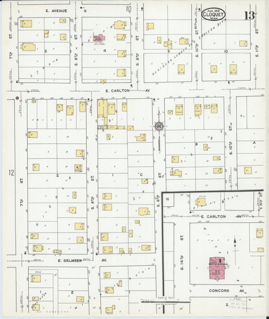 Sanborn Fire Insurance Map from Cloquet, Carlton County, Minnesota (1919), Sheet #0013 - Historic Sanborn Fire Insurance Map Print, vintage old map wall art, antique decor, genealogy gift, Minnesota Minnesota map