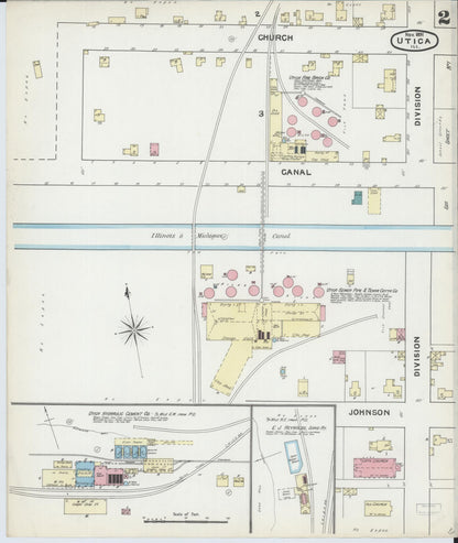 Sanborn Fire Insurance Map from Utica, La Salle County, Illinois (1891), Sheet #0002 - Historic Sanborn Fire Insurance Map Print, vintage old map wall art, antique decor, genealogy gift, Illinois Illinois map